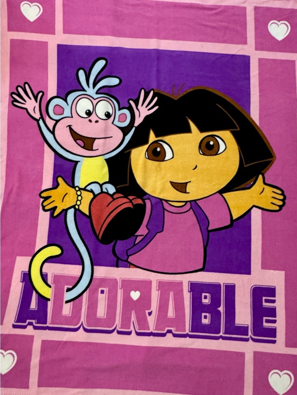 Dora the Explorer Pink Kids Blanket - Adorable Design